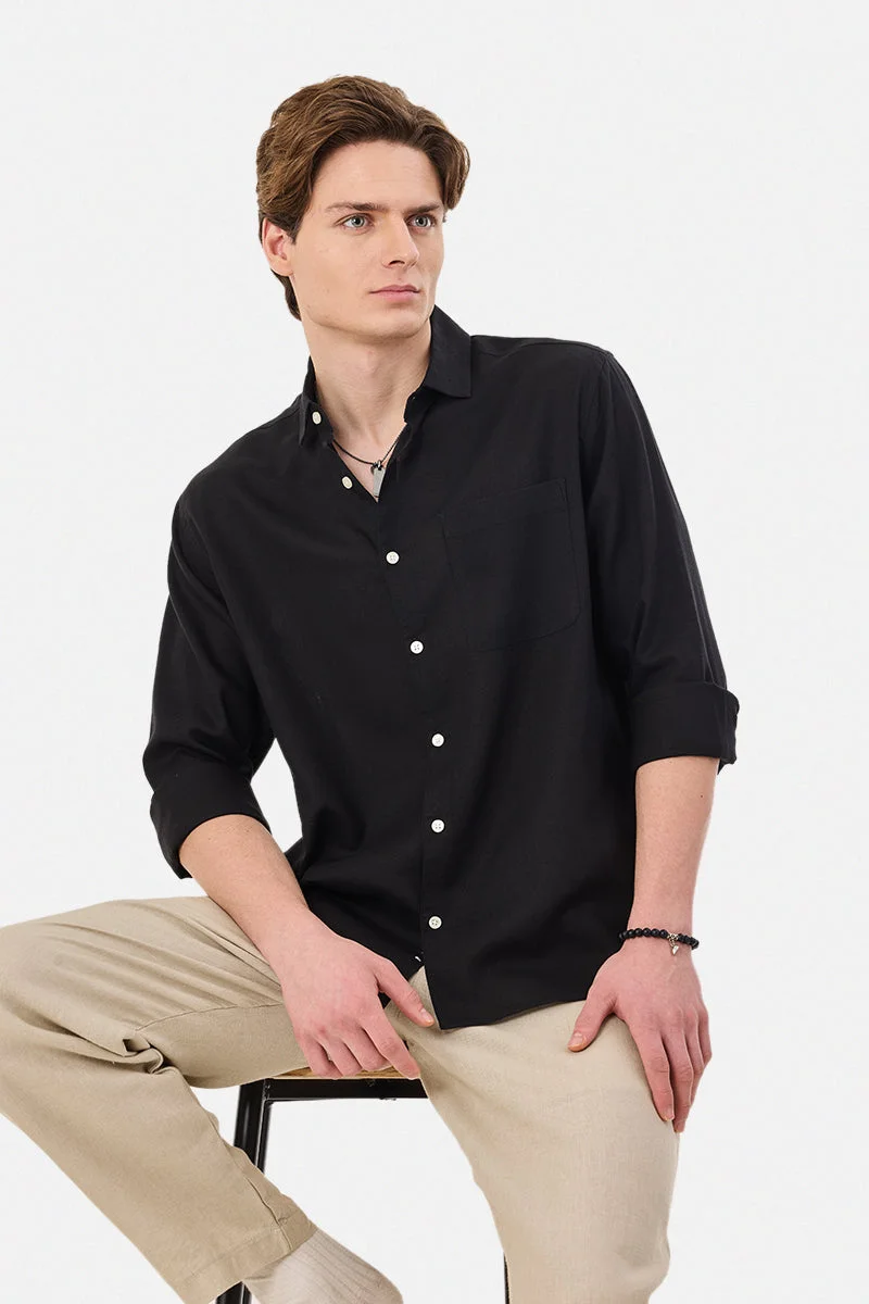 SNITCH Linen Blend Regular Fit Shirt